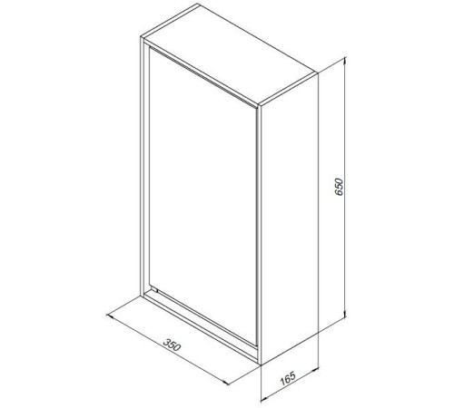 Шкаф навесной Aquanet Милан 35 дуб рустикальный
