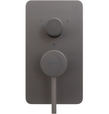 Смеситель для ванны Allen Brau Priority 5.31A11-MG (с внутренней частью, 3 выхода) графит браш