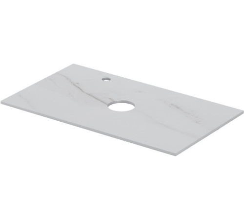 Столешница Aquanet Flat 80 мрамор, с отв. слева