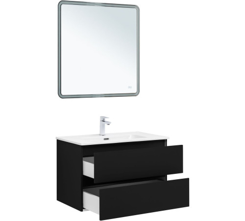 Тумба под раковину Aquanet Вега 2.0 80 черный