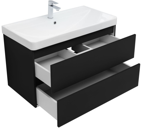 Тумба под раковину Aquanet Вега 2.0 90 черный