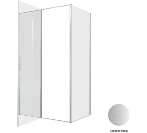 Душевой уголок Allen Brau Priority 120x80 3.31008.BA + 3.31014.BA серебро браш
