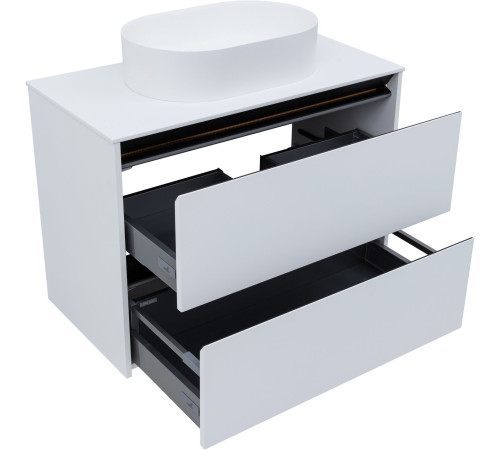 Тумба под раковину Allen Brau Activity 90 1.34005.WM белый матовый/черный браш