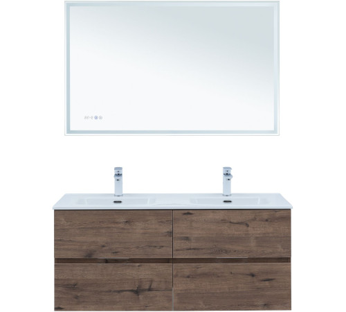 Тумба под раковину Aquanet Алвита New 60 2 ящика, дуб веллингтон табак