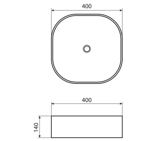 Раковина накладная Allen Brau Priority 40 белый глянец