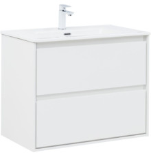 Тумба под раковину Aquanet Милан 80 белый глянец