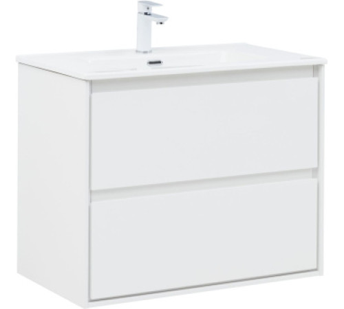 Тумба под раковину Aquanet Милан 80 белый глянец