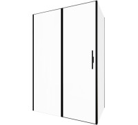 Душевой уголок Allen Brau Priority 140x90 3.31012.BBA + 3.31018.BBA черный браш