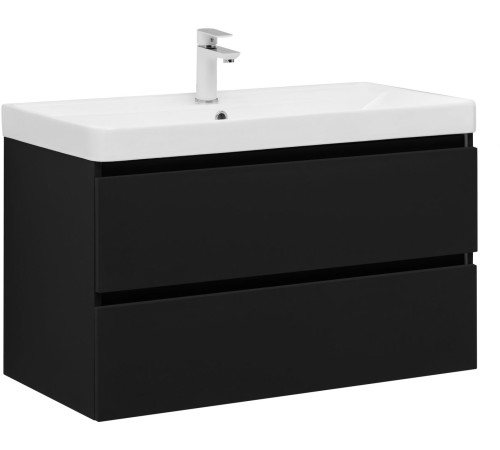 Тумба под раковину Aquanet Вега 2.0 90 черный