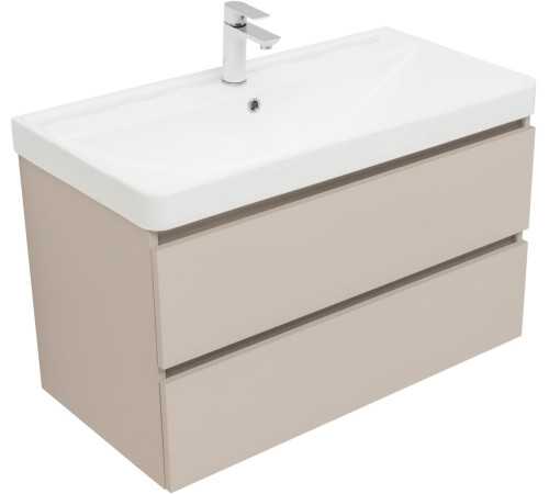 Тумба под раковину Aquanet Вега 2.0 90 бежевый