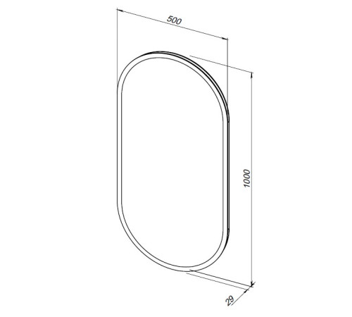 Зеркало Aquanet Монте 50 белый матовый