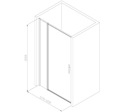 Душевая дверь Allen Brau Priority 120 3.31007.00G хром