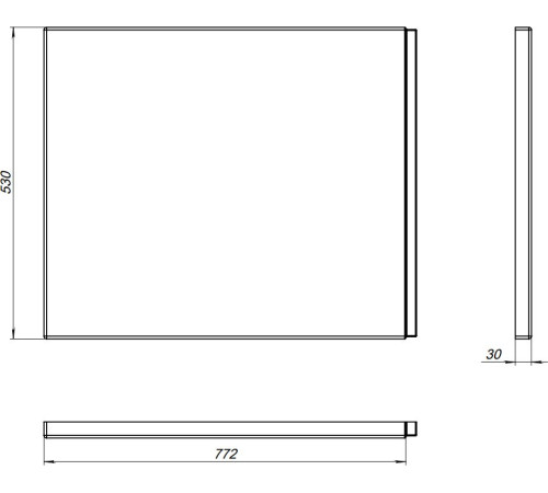 Боковой экран Aquanet Hellas/Bright/West NEW/Nord NEW/Seed/Tessa NEW 70