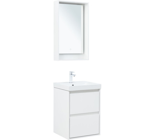 Тумба под раковину Aquanet Милан 50 белый глянец