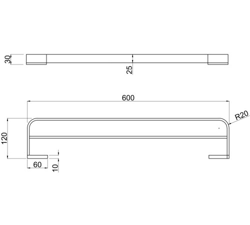 Держатель для полотенец Allen Brau Infinity 6.21013-00 хром