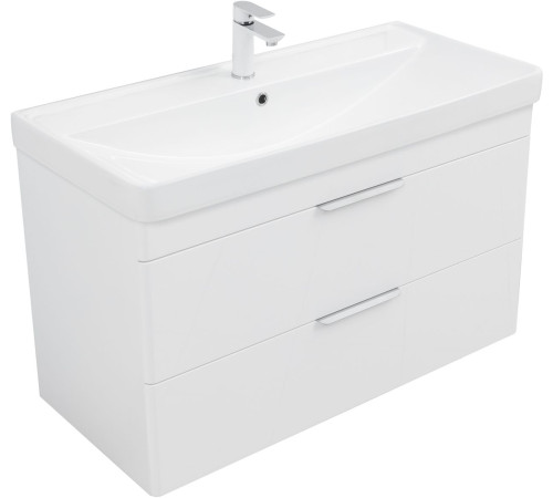 Тумба под раковину Aquanet Ирис New 100 белый глянец