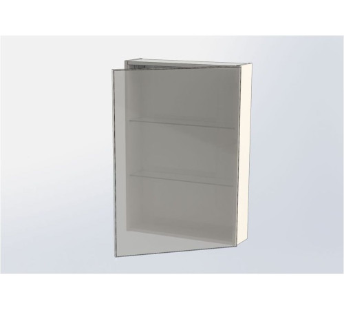 Зеркальный шкаф Aquanet Алвита 60 серый антрацит