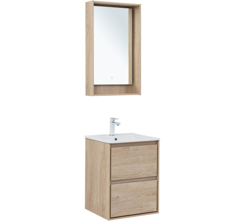 Тумба под раковину Aquanet Милан 50 дуб светлый