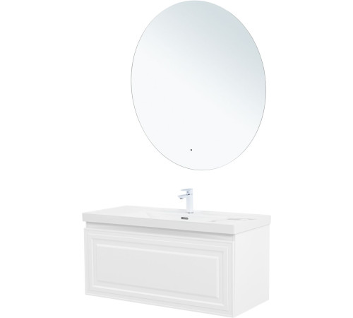 Тумба под раковину Aquanet Агата 110 белый сатин