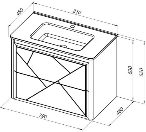 Тумба под раковину Allen Brau Paris 80 1.360001.WM белый матовый