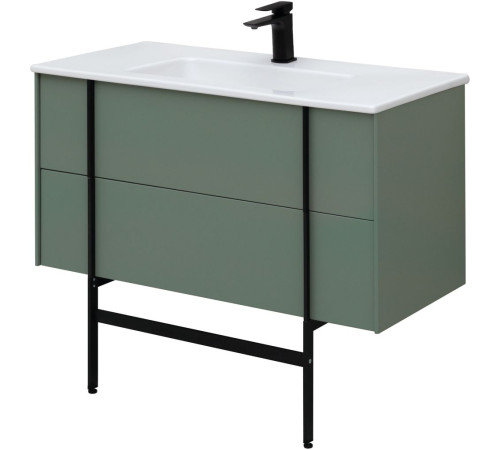 Тумба под раковину Allen Brau Reality 100 1.32007.CGM олива матовый