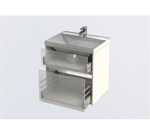 Тумба под раковину Aquanet Латина 60 белый (2 ящика)