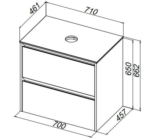 Тумба под раковину Allen Brau Activity 70 1.34011.PGM платина матовый/олива браш