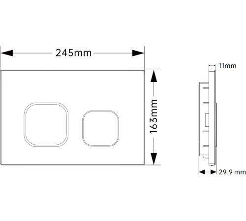 Клавиша смыва Allen Brau EVO O 9.2EV02.31 черный матовый