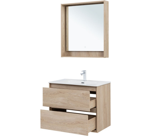 Тумба под раковину Aquanet Милан 80 дуб светлый
