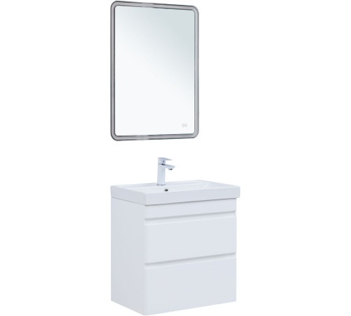 Тумба под раковину Aquanet Слим 60 белый сатин