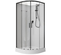 Душевая кабина Aquanet Passion EVO R Black 80x80