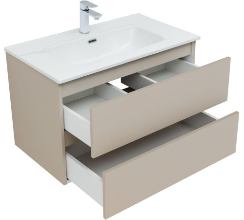 Тумба под раковину Aquanet Вега 2.0 80 бежевый