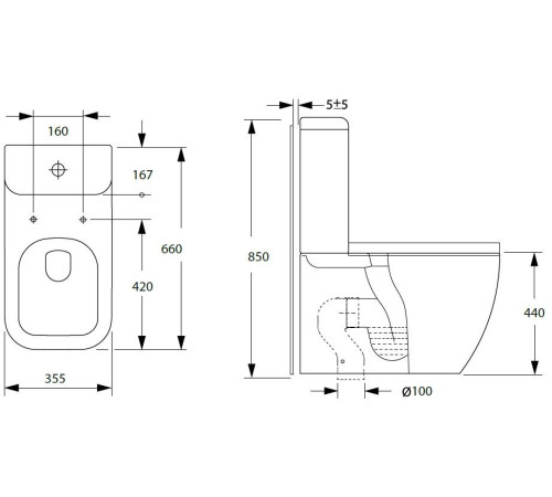 Чаша напольного унитаза Allen Brau Infinity 4.21001.20 белый глянец