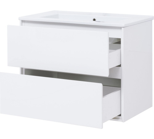 Тумба под раковину Aquanet Милан 85 белый глянец