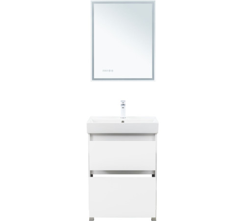 Тумба под раковину Aquanet Nova Lite 2.0 60 напольная, белый глянец