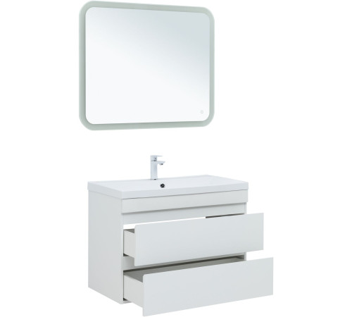 Тумба под раковину Aquanet Нота New 90 белый глянец