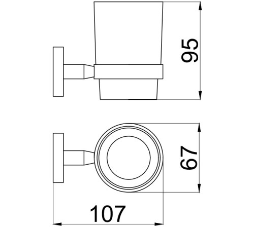 Стакан Allen Brau Priority 6.31002-BN белый/никель браш