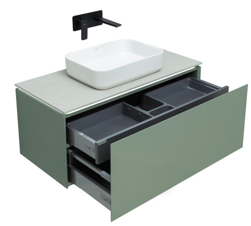 Тумба под раковину Allen Brau Infinity 100 1.21004.CGM олива матовый