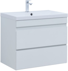 Тумба под раковину Aquanet Нота New 75 белый глянец