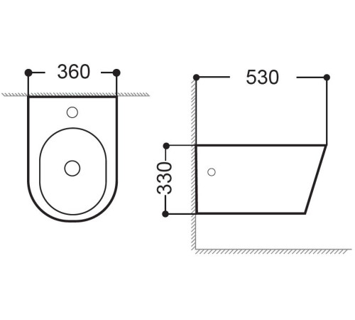 Биде подвесное Aquanet Atago 2.0 B2 LX-1057