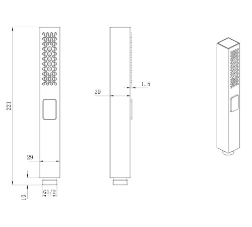 Душевая лейка Allen Brau Infinity 5.21A22-00 хром
