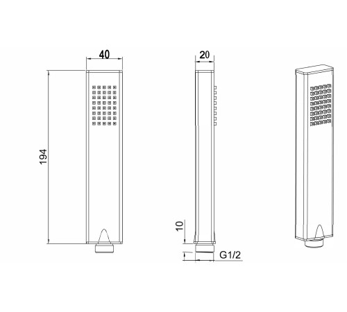 Душевая лейка Allen Brau Infinity 5.21022-00 хром
