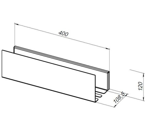 Полка Aquanet Магнум 40x12 черная матовая