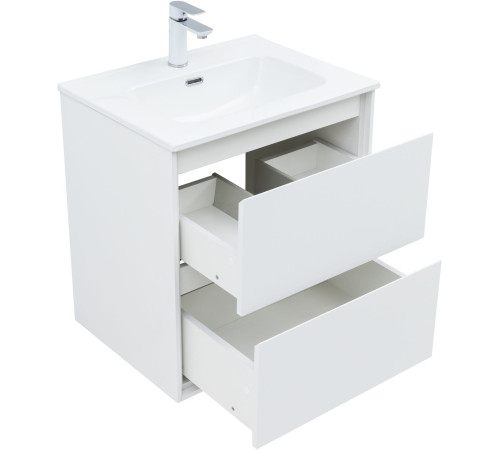 Тумба под раковину Aquanet Милан 60 белый глянец