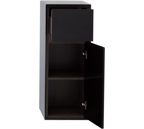 Пенал малый Aquanet Милан 35 черный глянец