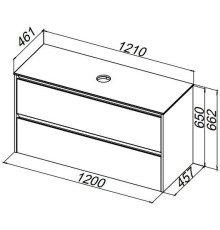 Столешница Allen Brau Activity 120 1.35025.ST акриловый камень сатин