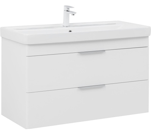 Тумба под раковину Aquanet Ирис New 100 белый глянец