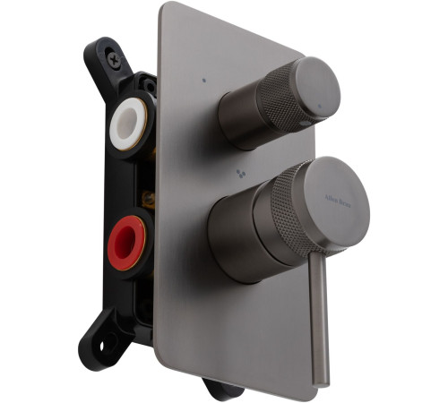 Смеситель для ванны Allen Brau Priority 5.31A11-MG (с внутренней частью, 3 выхода) графит браш