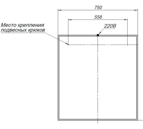 Зеркало Aquanet Nova Lite 75 дуб рошелье LED