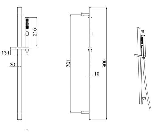 Душевой гарнитур Allen Brau Infinity 5.21013-00 хром